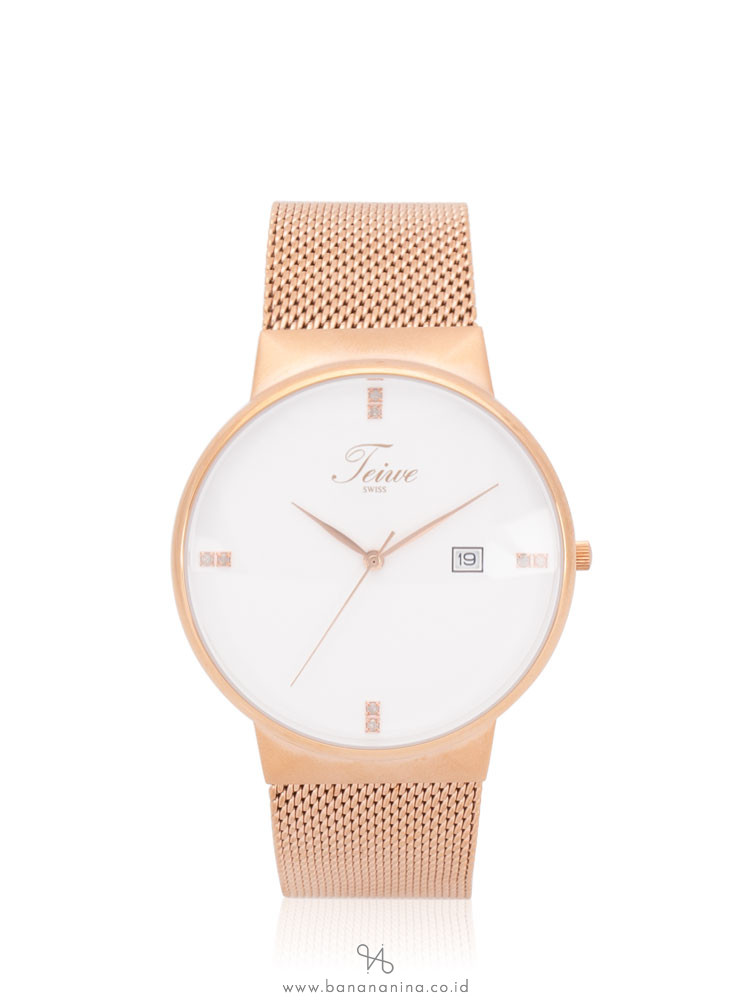 TEIWE 99100G-B04 Lmour Stainless Mesh Strap Rosegold