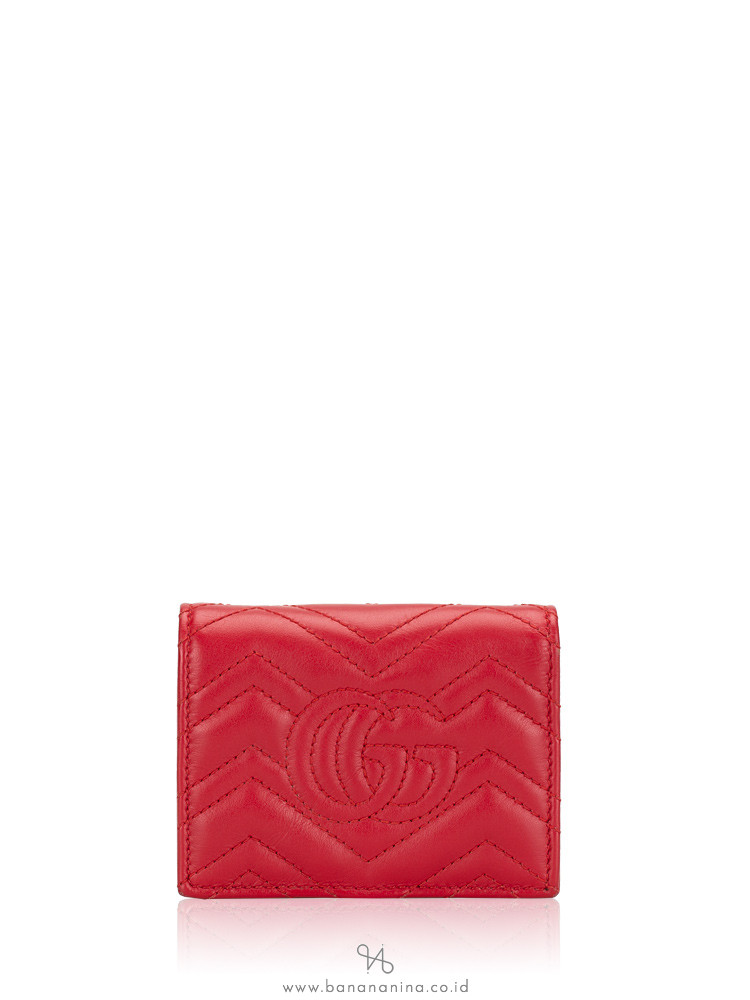 GUCCI GG Marmont Mini Wallet Red