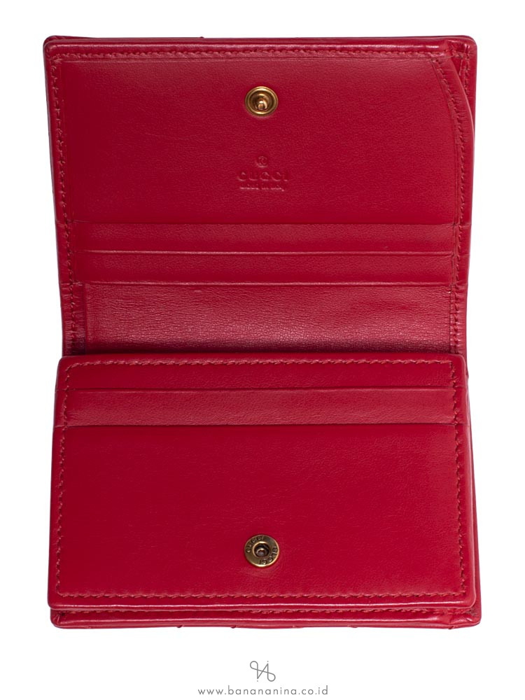 GUCCI GG Marmont Mini Wallet Red