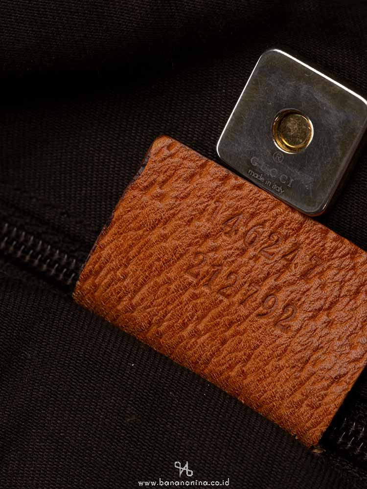 GUCCI Canvas Abbey Pocket Tote Bag Orange