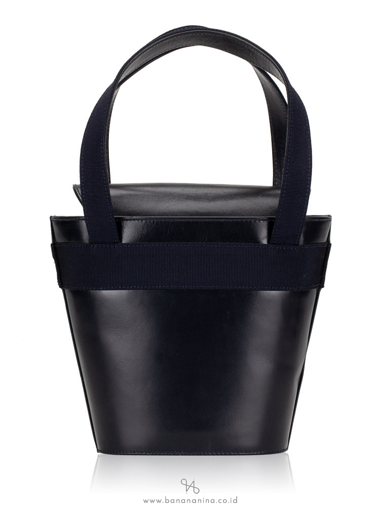 SALVATORE FERRAGAMO Vara Mini Bucket Bag Dark Navy