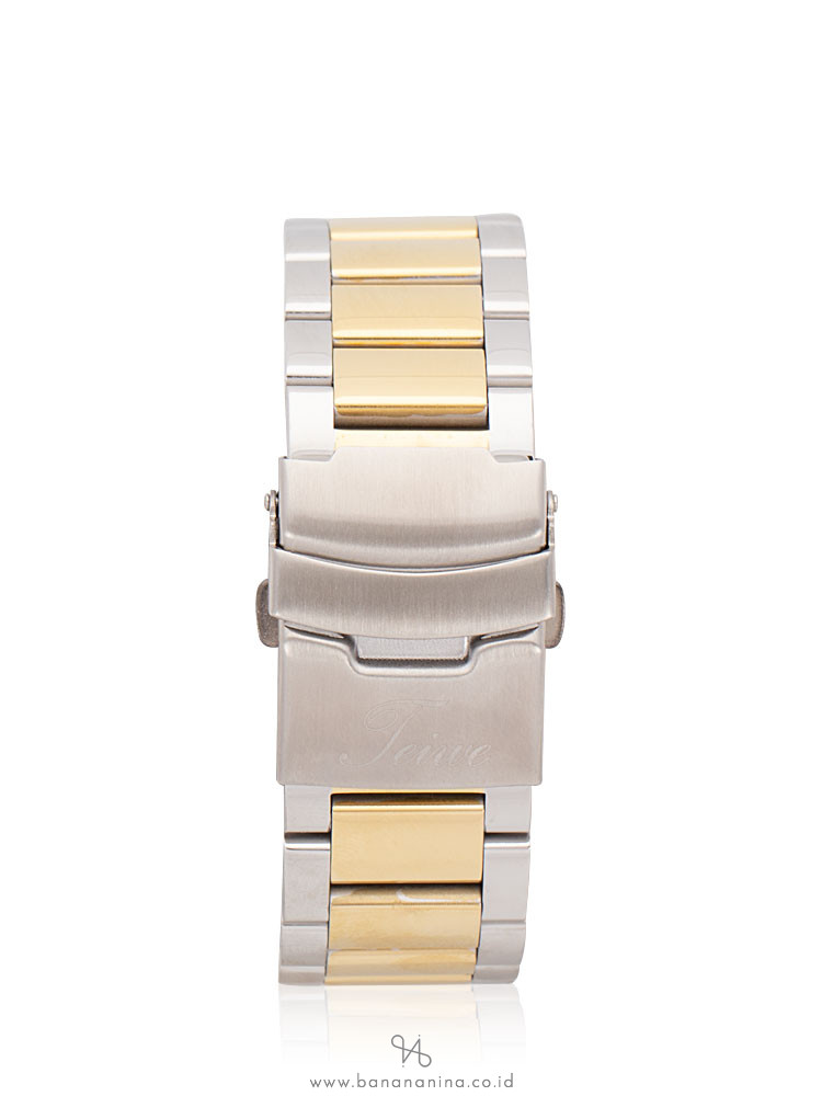 TEIWE Men TWC-18011 Chronograph Stainless Silver Gold