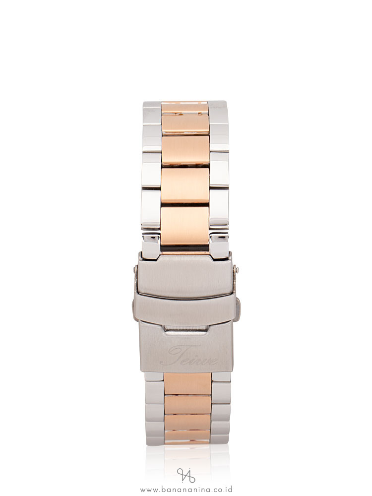 TEIWE Men TWC-18042 Chronograph Stainless Silver Rosegold