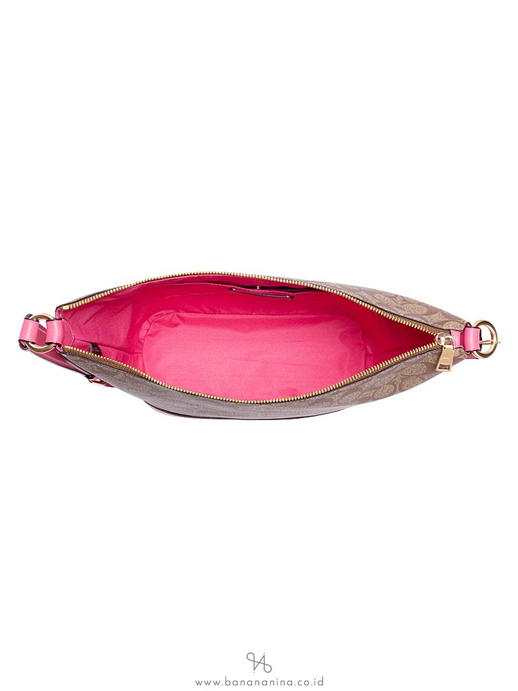COACH 72852 Signature Paxton Duffle Khaki Pink Ruby
