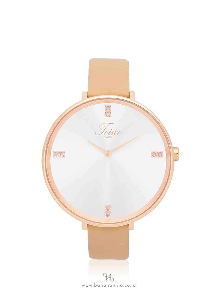 TEIWE TW99127L-B02 Leather Strap Beige