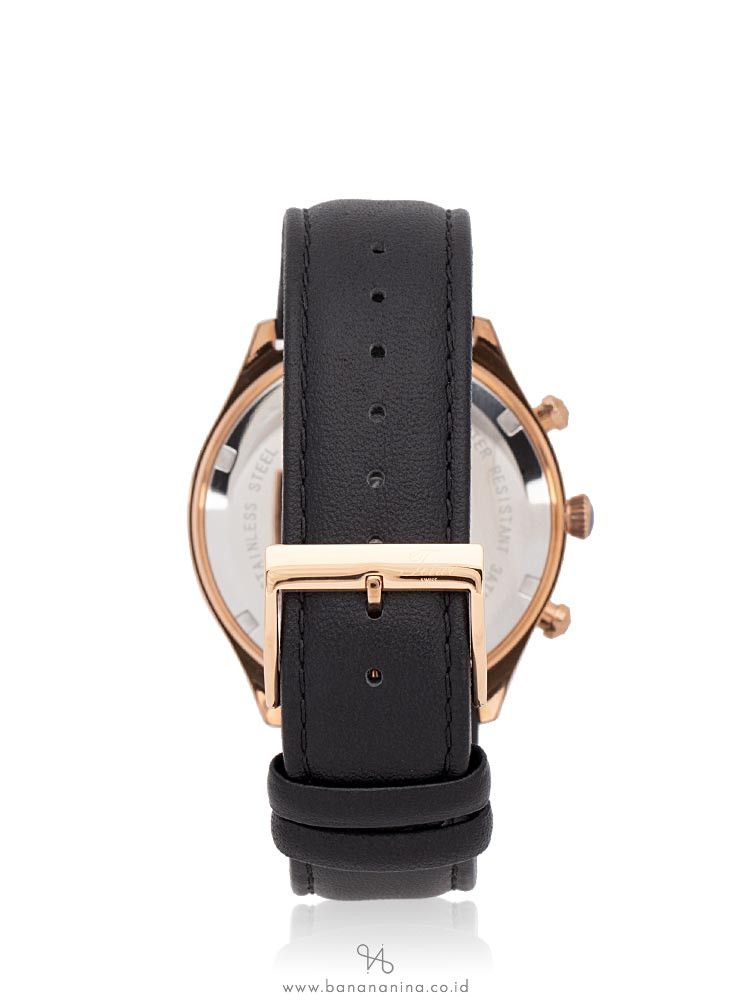 TEIWE Men TW99235G-B02 Leather Strap Black