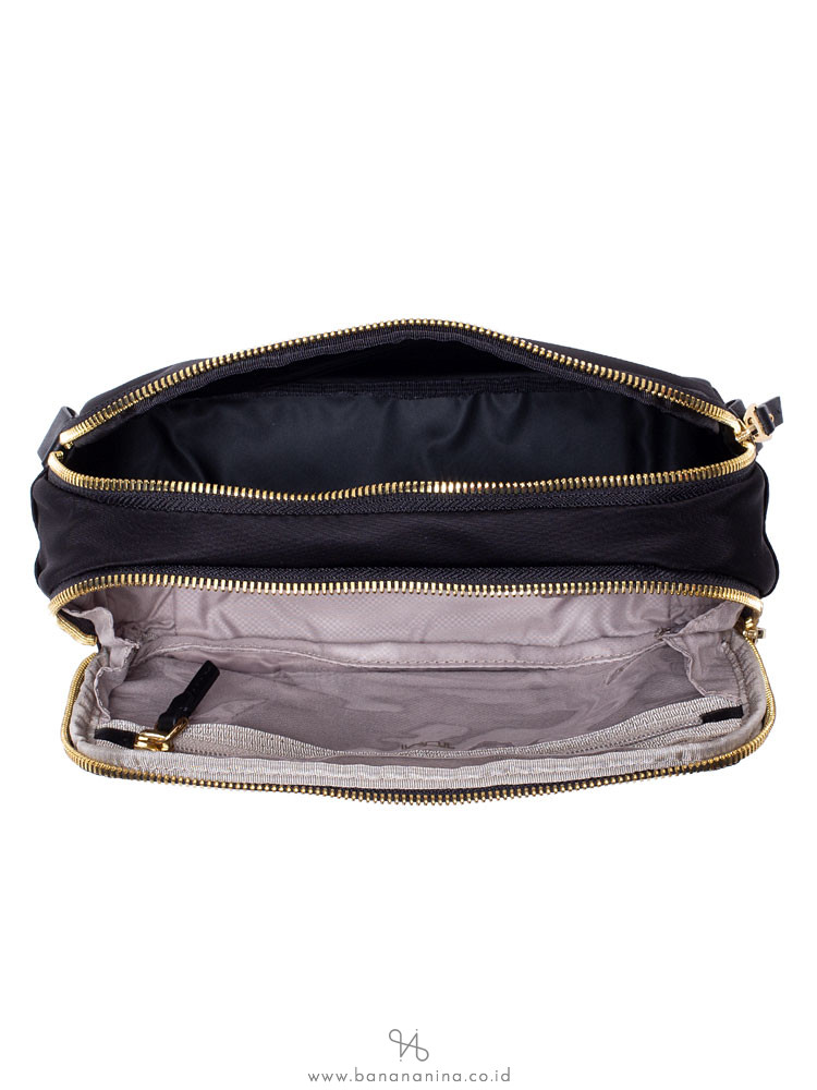 TUMI Lesley Nylon Double Zip Cosmetic Case Black