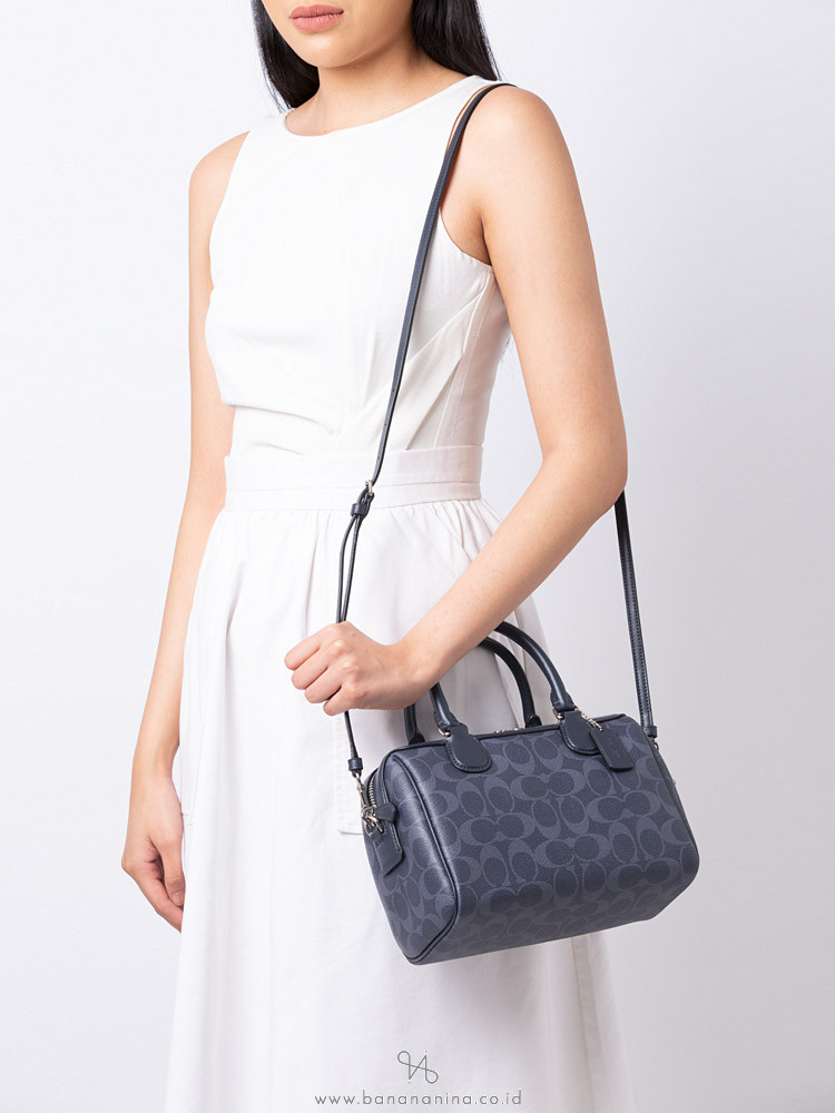 COACH 78263 Signature Mini Bennett Satchel Denim Multi
