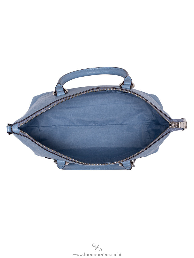 COACH 31466 Pebbled Leather Mini Ema Satchel Cornflower