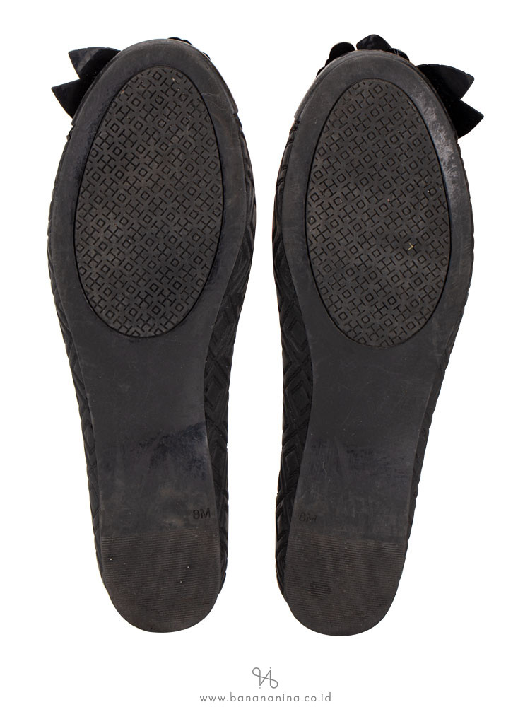 TORY BURCH Blossom Jelly Flats Black Sz 8