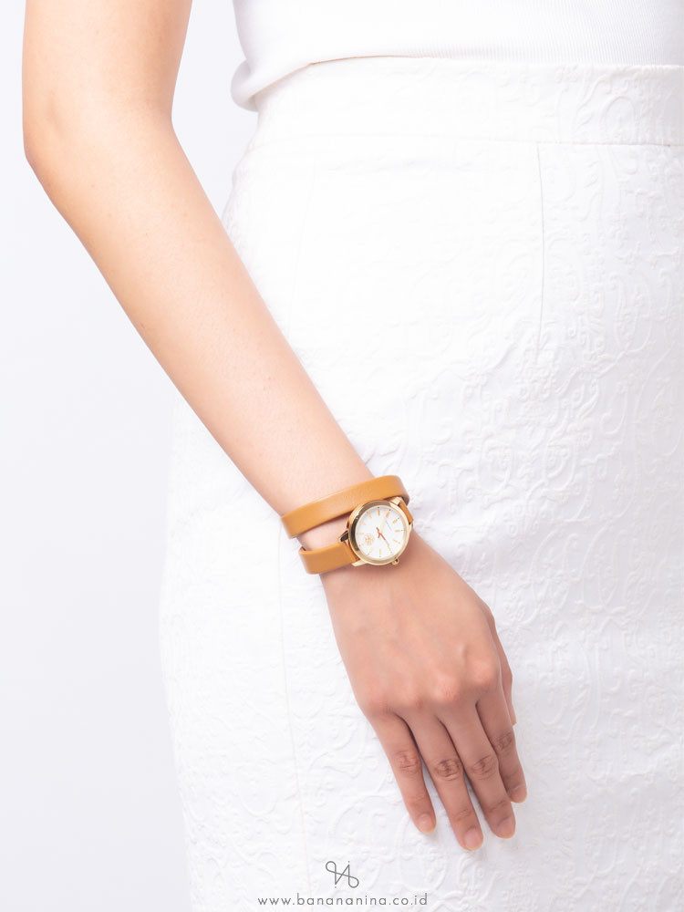 TORY BURCH TBW1304 Collins Leather Strap Tan