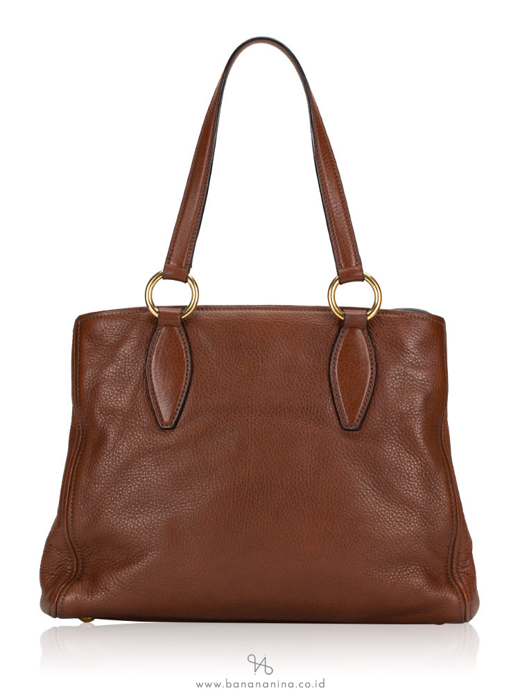 MIU MIU RR1945 Vitello Daino Tote Bruciato