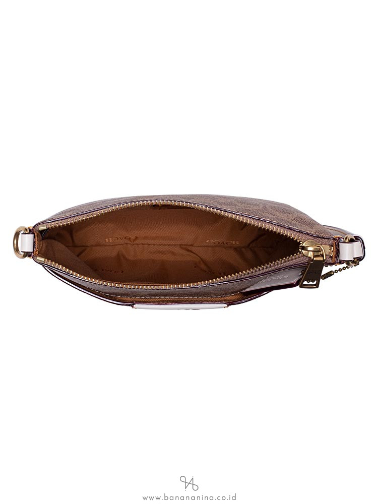 COACH 41321 Signature Kitt Crossbody Tan Chalk Brass