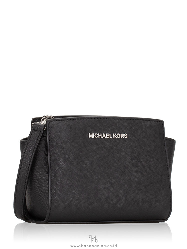 MICHAEL KORS Selma Mini Crossbody Black Silver