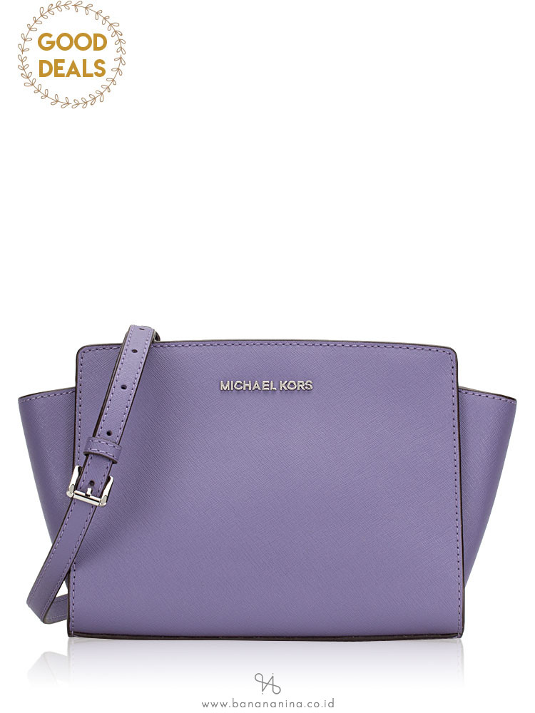 MICHAEL KORS Selma Saffiano Medium Messenger Amethyst