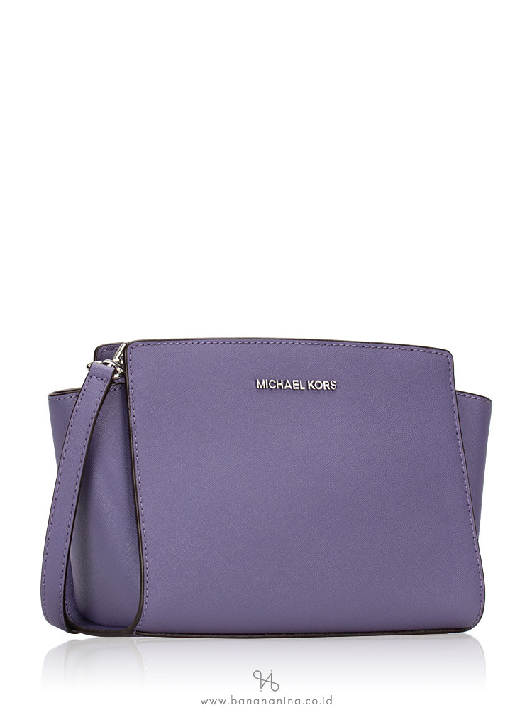 MICHAEL KORS Selma Saffiano Medium Messenger Amethyst