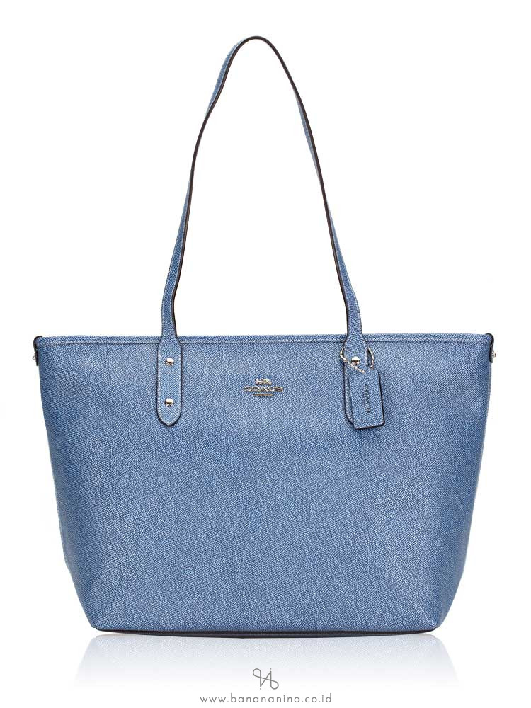 COACH 54670 Crossgrain City Zip Tote Denim