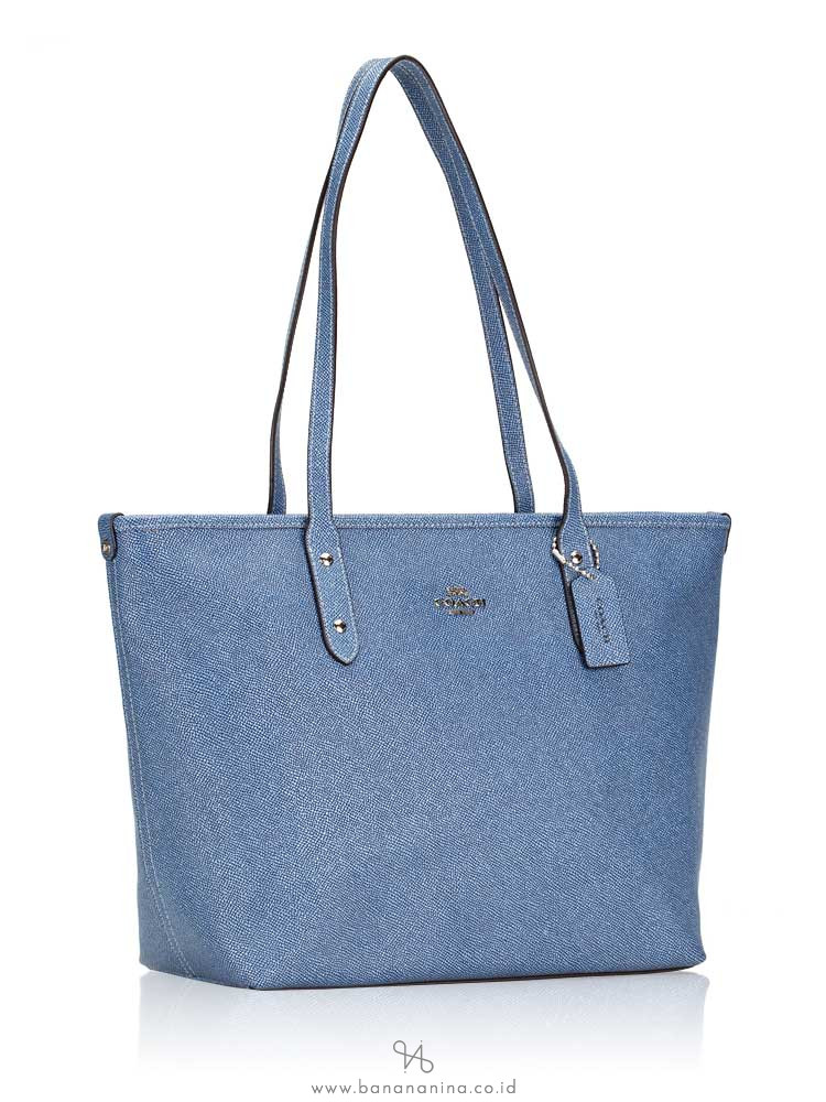 COACH 54670 Crossgrain City Zip Tote Denim