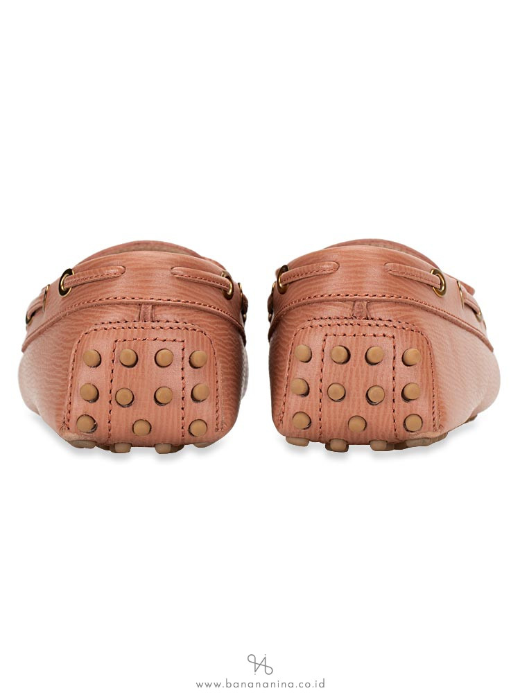 TOD'S Gommino Leather Driver Pink Sz 37.5