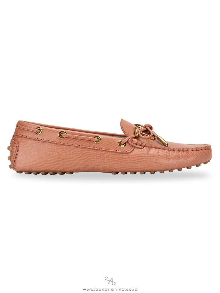 TOD'S Gommino Leather Driver Pink Sz 37.5