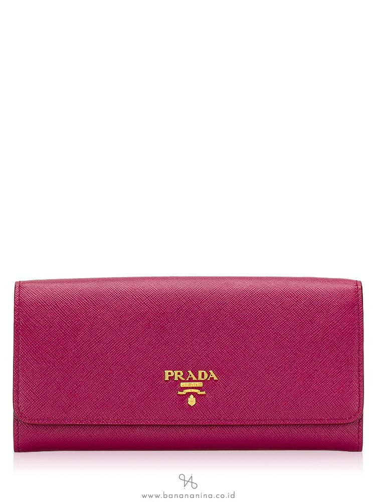 PRADA 1MH132 Saffiano Continental Wallet Ametista