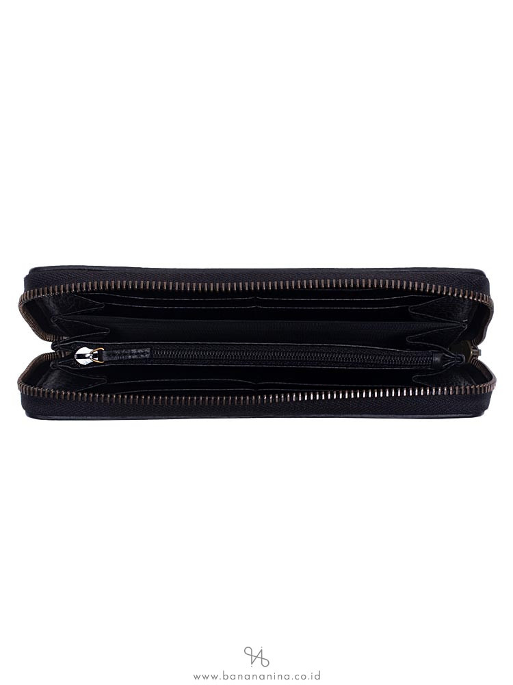 GUCCI GG Marmont Leather Zip Wallet Black