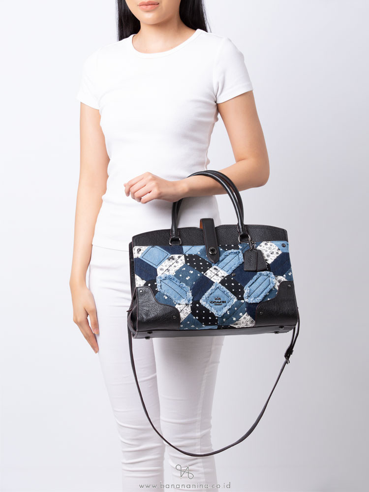 COACH 37730 Canyon Quilt Mercer Satchel Denim
