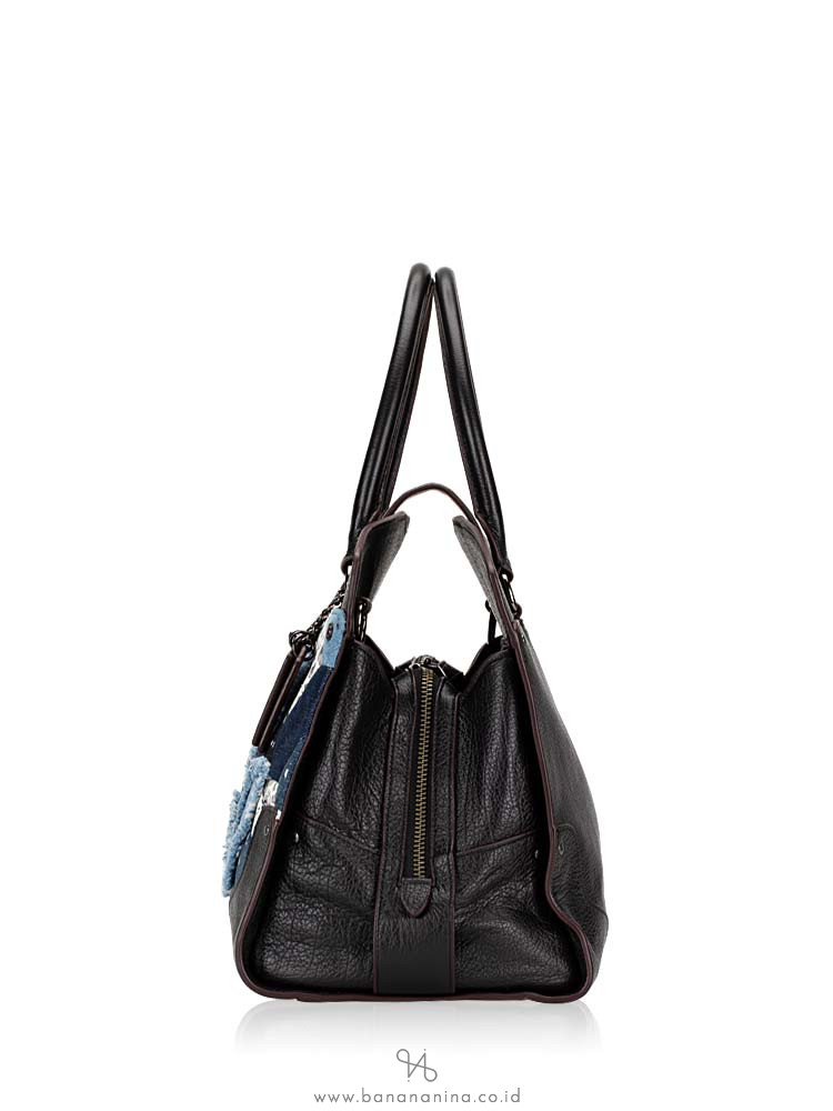 COACH 37730 Canyon Quilt Mercer Satchel Denim