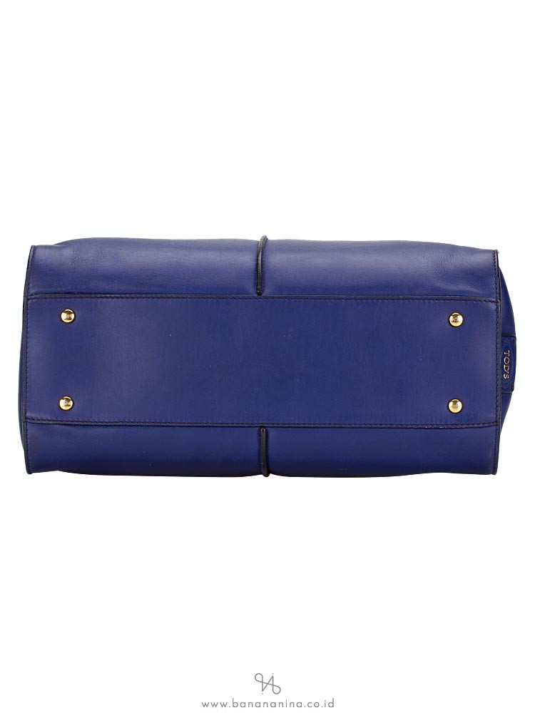 TOD'S ALR Piccola Leather Satchel Blue Electric