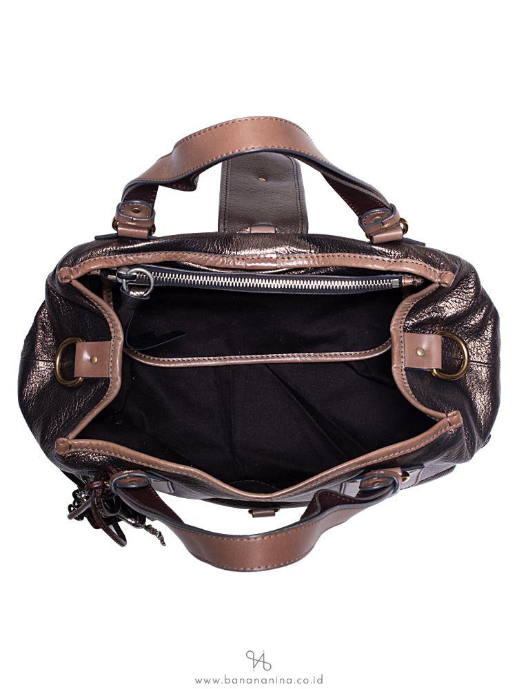 CHLOE Kerala Leather Shoulder Bag Bronze