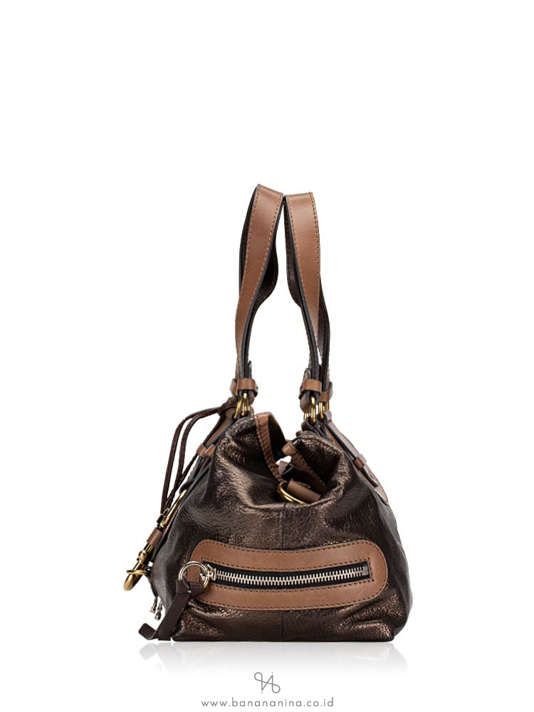CHLOE Kerala Leather Shoulder Bag Bronze