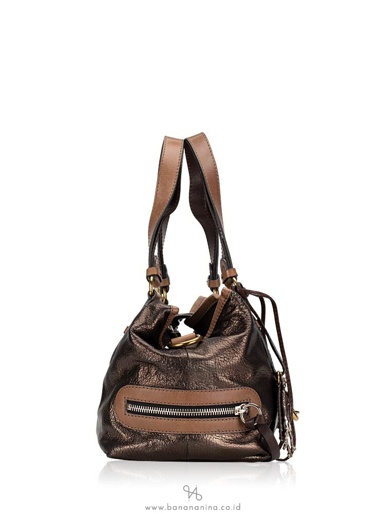 CHLOE Kerala Leather Shoulder Bag Bronze