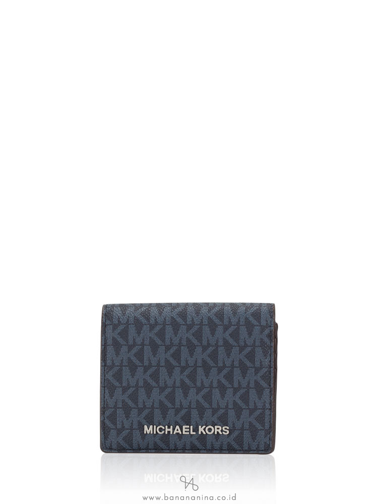 MICHAEL KORS Jet Set Signature Travel Carryall Card Case Admiral