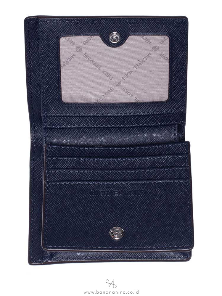 MICHAEL KORS Jet Set Signature Travel Carryall Card Case Admiral