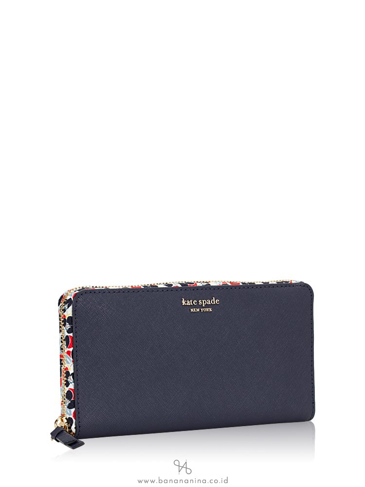 KATE SPADE Cameron Floral Large Continental Wallet Blazer Blue