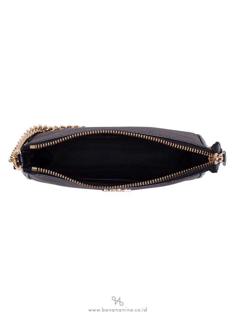 COACH 64234 Signature Large Wristlet 19 Brown Black