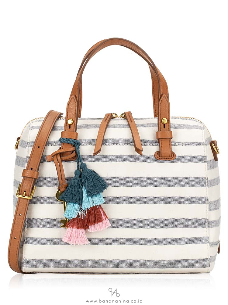 FOSSIL ZB7714566 Rachel Satchel Blue Stripe
