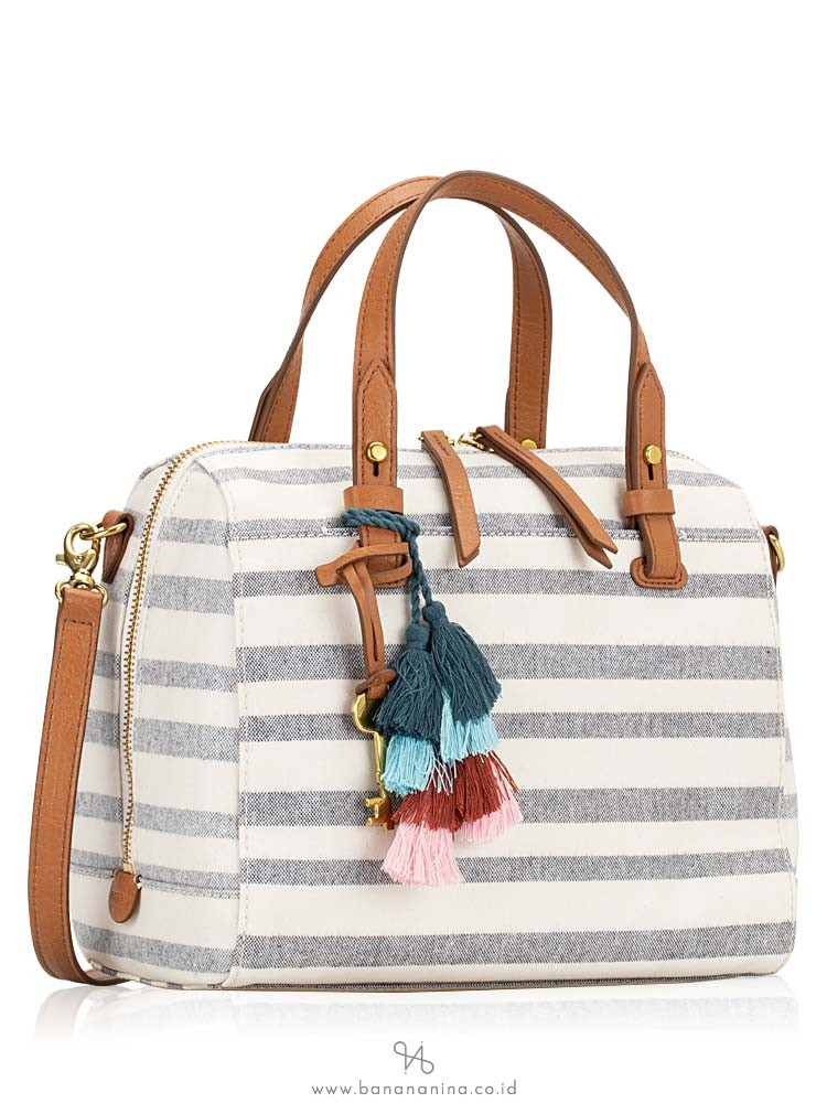 FOSSIL ZB7714566 Rachel Satchel Blue Stripe