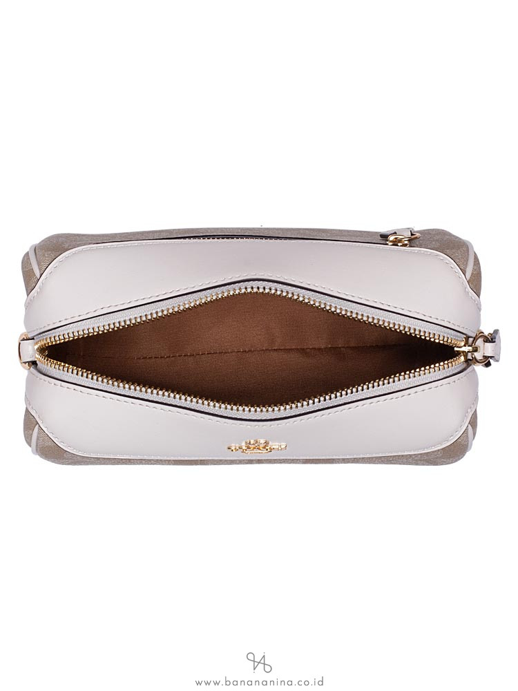 COACH 76628 Signature Rainbow Mini Bennett Crossbody Light Khaki Chalk