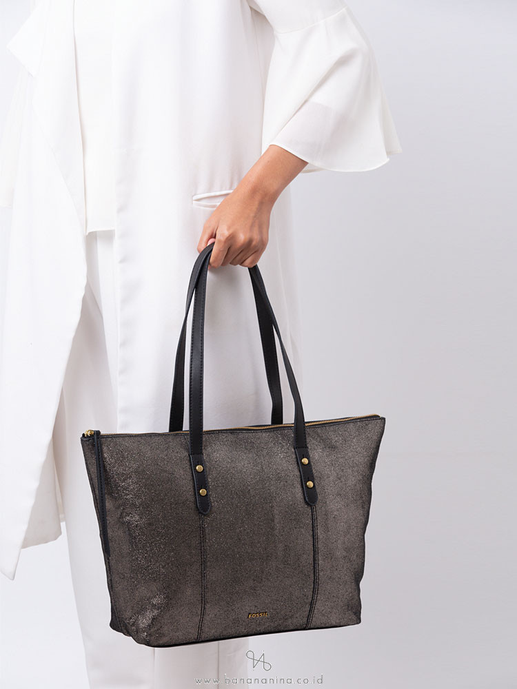 FOSSIL SHB1814044 Jenna Tote Pewter