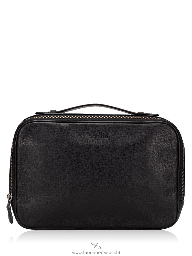 COACH Men 39806 Multifunction Leather Pouch Black