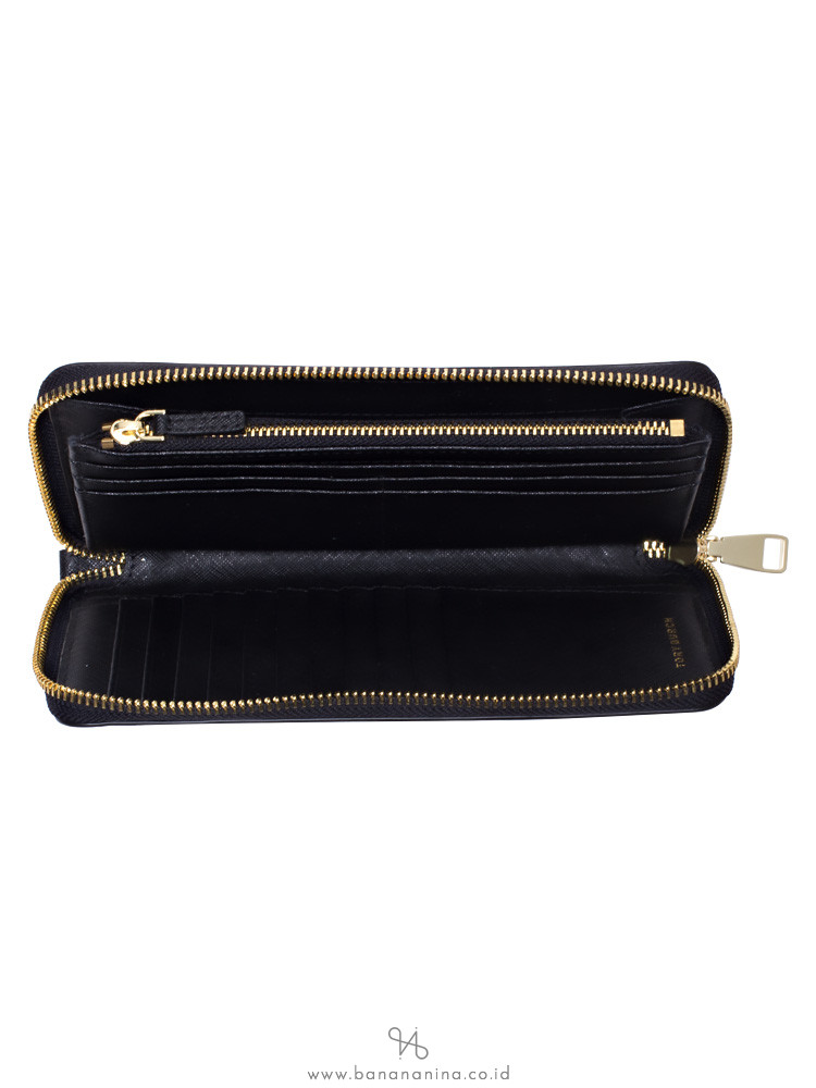 TORY BURCH Emerson Zip Passport Continental Walllet Black
