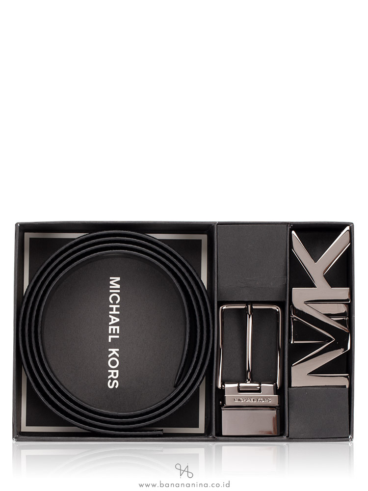 MICHAEL KORS Men 4 In 1 Signature Belt Box Set Black Multi