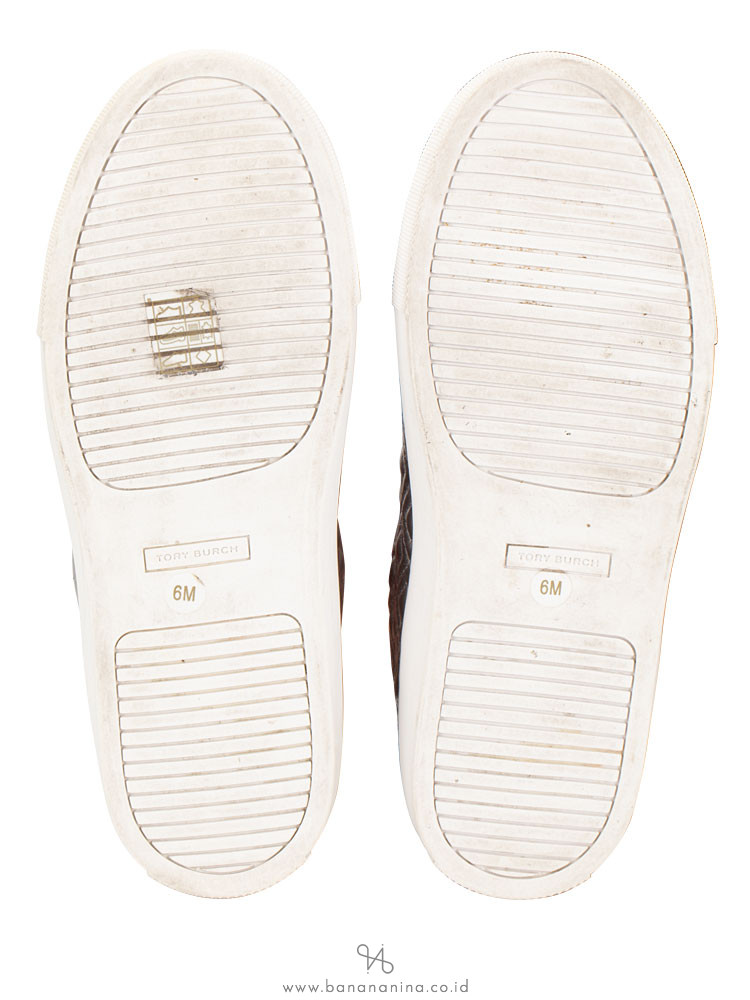 TORY BURCH Marion Quilted Lace Up Sneaker Silver Sz 6