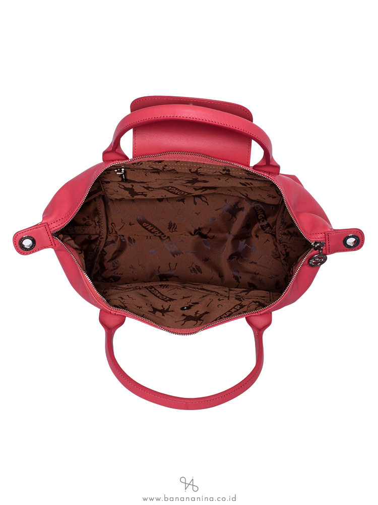 LONGCHAMP Le Pliage Cuir Small SH Peony