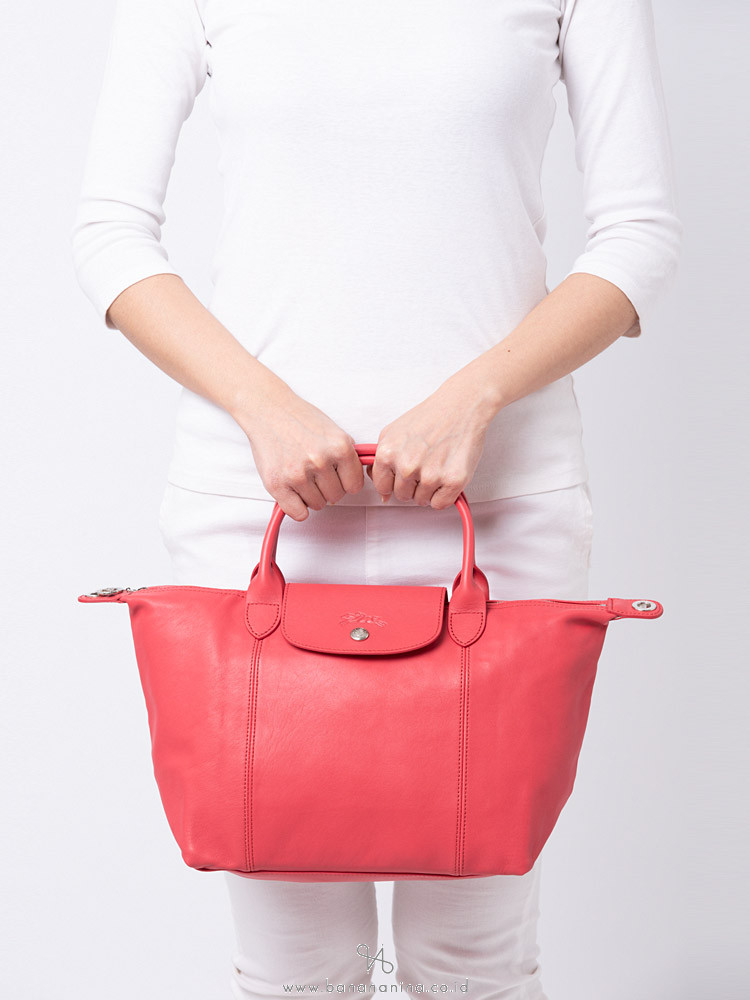 LONGCHAMP Le Pliage Cuir Small SH Peony