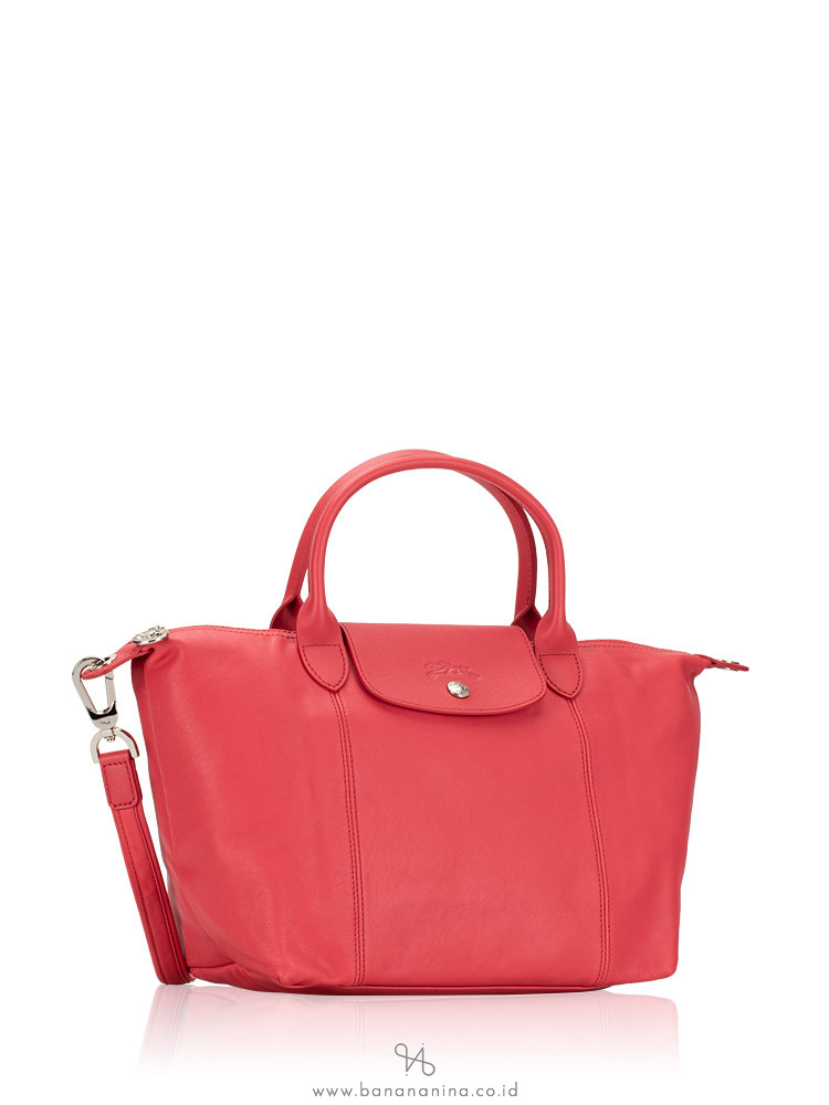 LONGCHAMP Le Pliage Cuir Small SH Peony