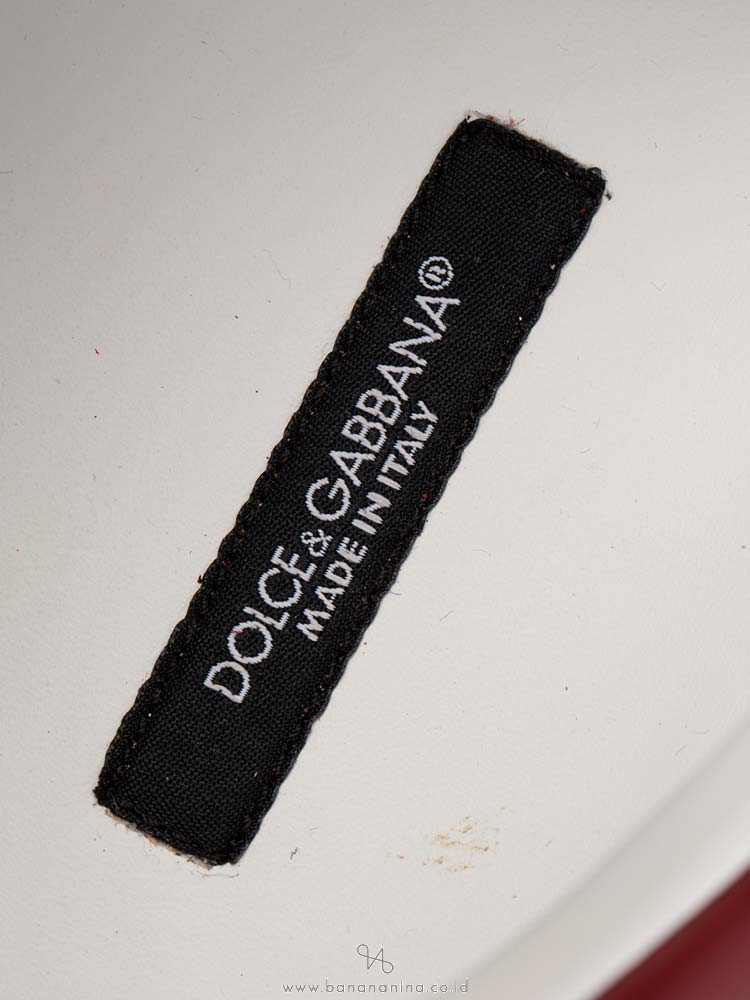 DOLCE & GABBANA Love Melt Portofino Sneakers White Red Sz 11