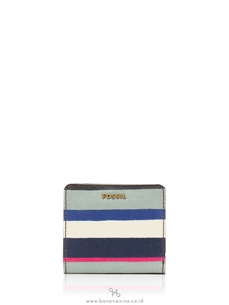 FOSSIL SWL2185490 Madison Bifold Wallet Navy Multi Stripe