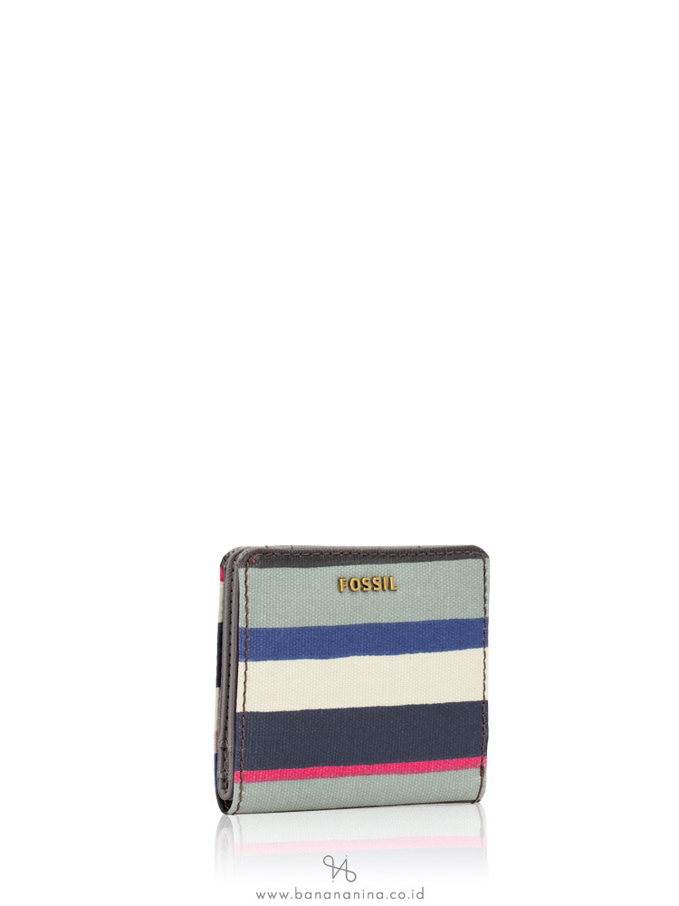 FOSSIL SWL2185490 Madison Bifold Wallet Navy Multi Stripe
